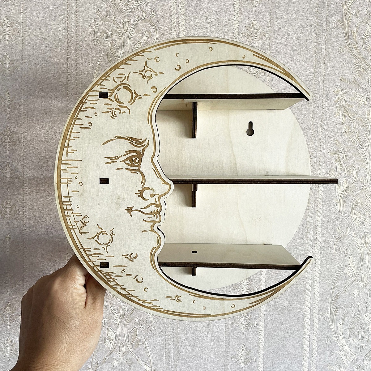 🔥Hot Sale 50% Off🔥 Wooden Moon Shelf Decoration Gift