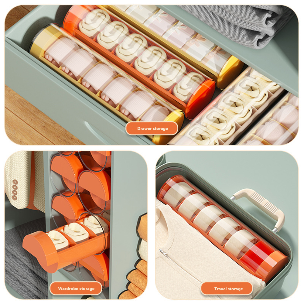 🔥Hot Sale - 6 Compartments Pull-Out Socks&Underwear Storage Box
