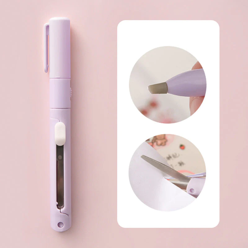 ✂️Mini Folding Pen Scissors Graving Knife for Kids👼-Buy 1 Get 1 Free