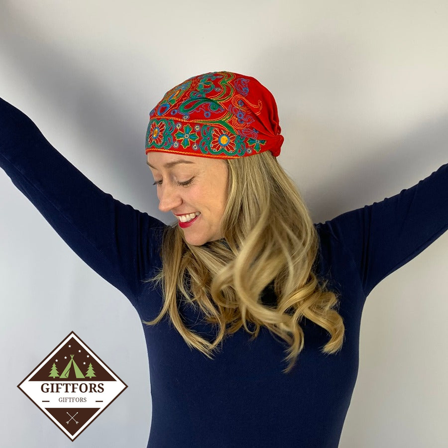 Embroidered Bandana Caps