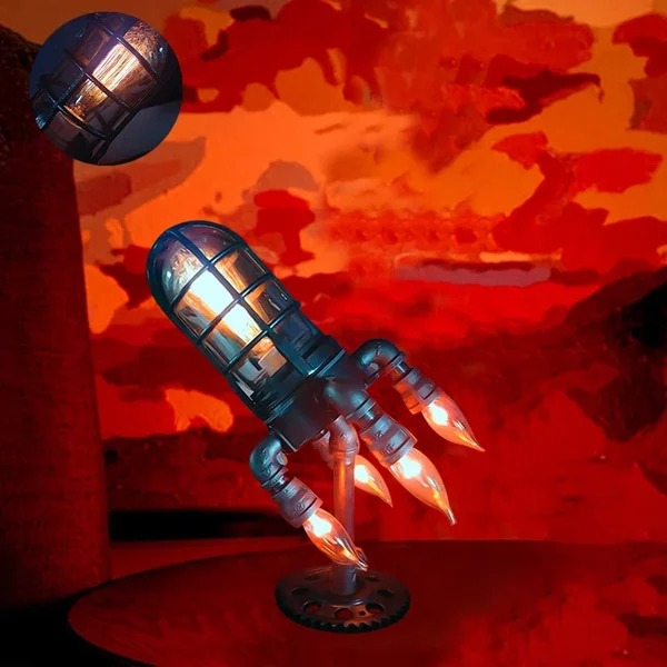 🔥 48% OFF🔥Steampunk Rocket Lamp🚀