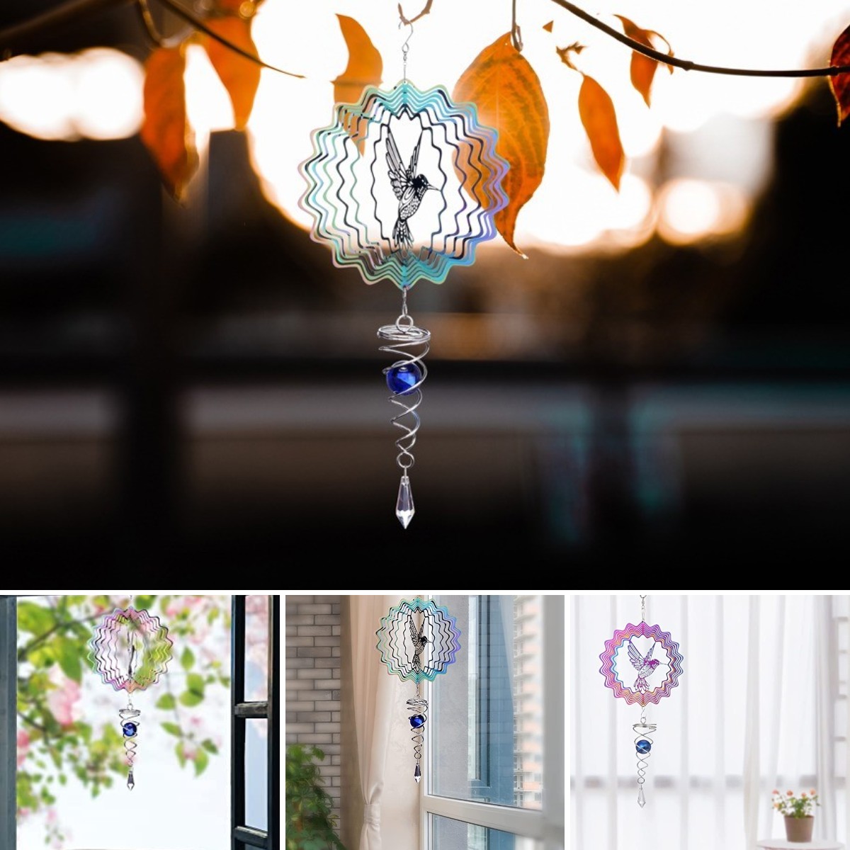 🔥Hot Sale SAVE $10-🐦Hummingbird Hanging Wind Spinner