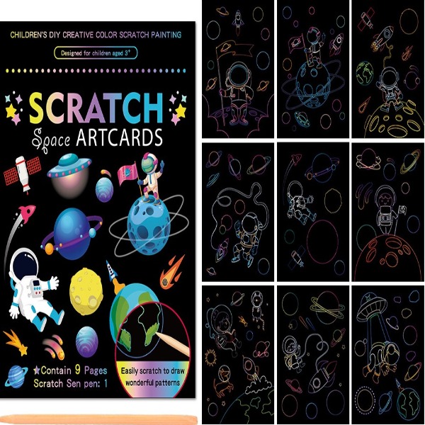 🌈DIY Colourful Magic Scraping Scratch Art Drawing Paper🌈