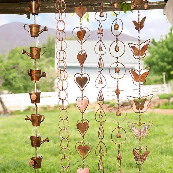 Rain Chain Metal Garden Art Gift for Mom