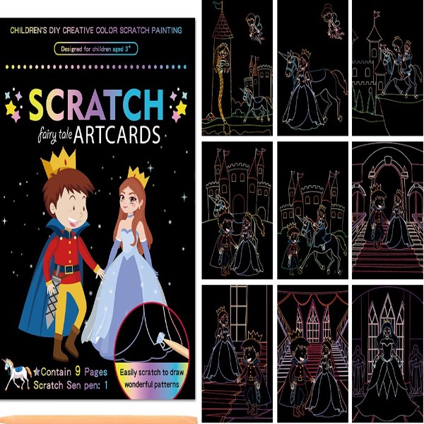 🌈DIY Colourful Magic Scraping Scratch Art Drawing Paper🌈