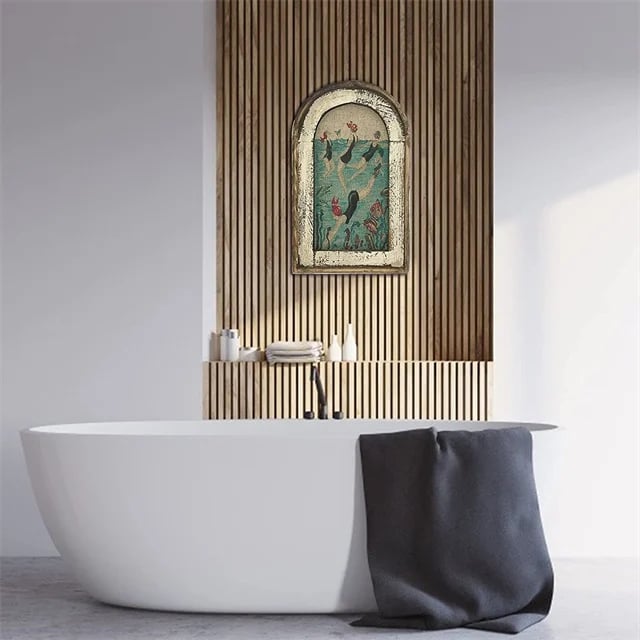 (🔥Last Day Promotion 49% OFF🔥)-🛀Swimming Wall Art Bathroom Decor