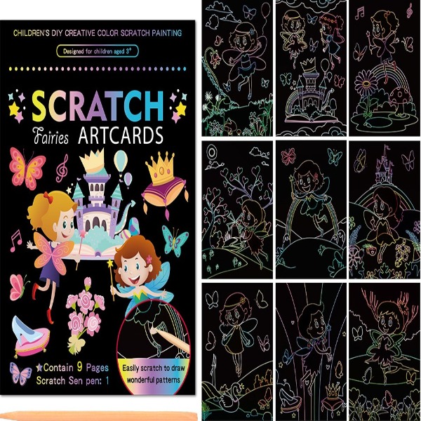 🌈DIY Colourful Magic Scraping Scratch Art Drawing Paper🌈