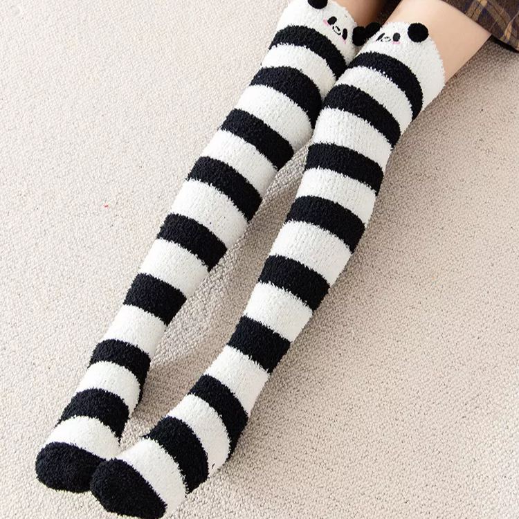 3D Cute Cartoon Over Knee High Fuzzy Socks
