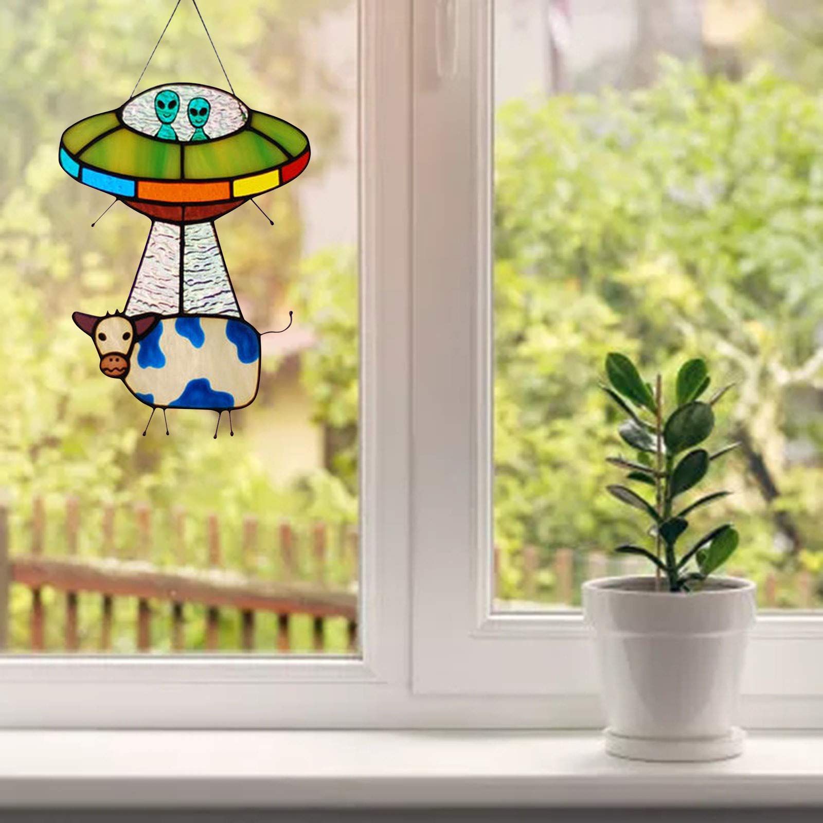 👽UFO Alien Cow Pendant