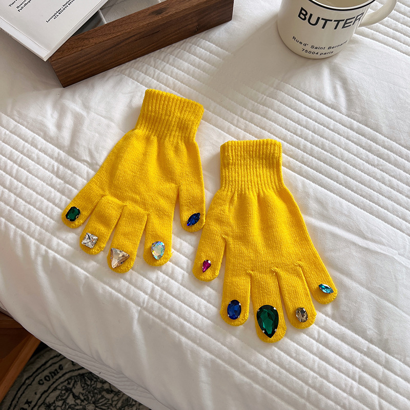 Nail Art Rhinestone Gloves