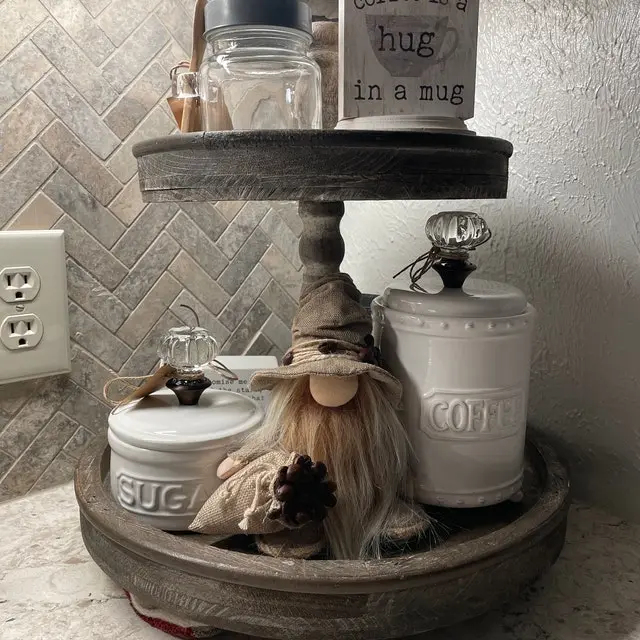Coffee Gnome--Coffee Tiered Tray Gnome,Coffee Lover Gift☕