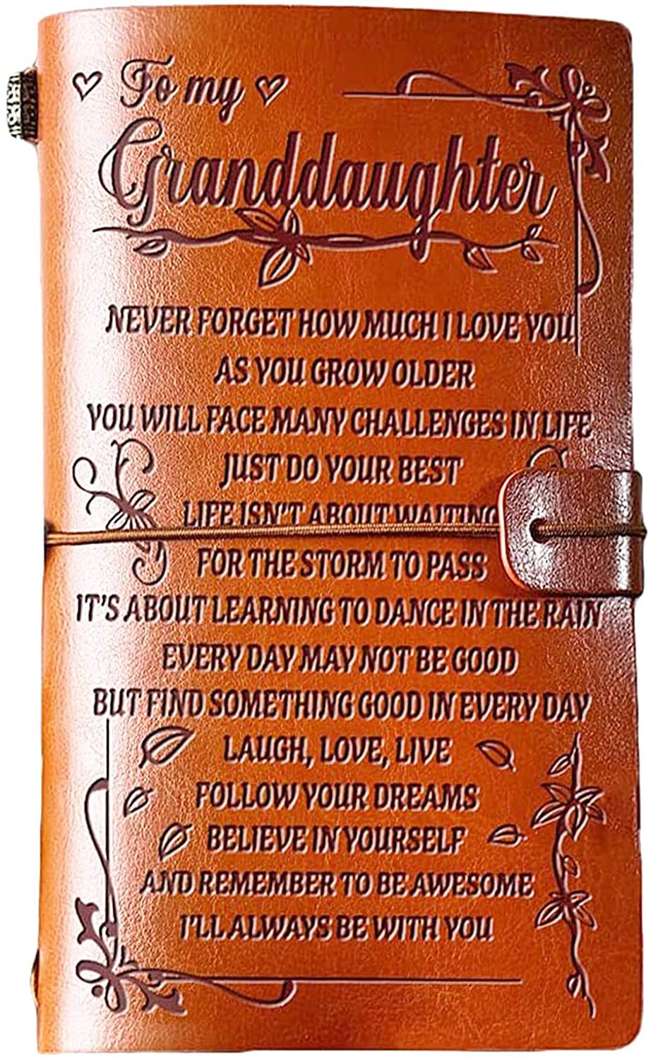 Best Gift-Leather Writing Journal with Inspirational Quotes