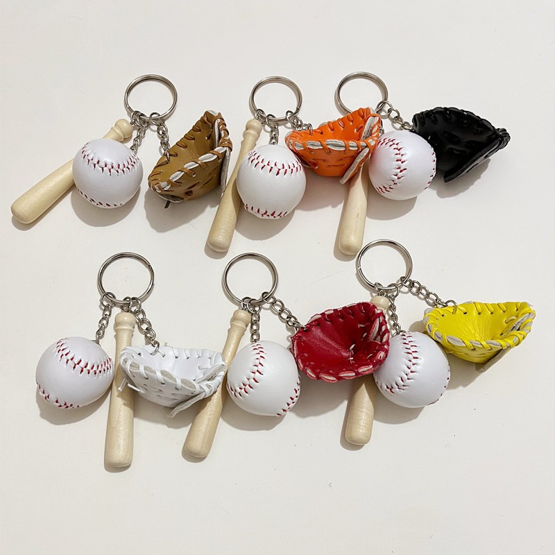 ⚾Mini Baseball Glove Set Charm Keychain