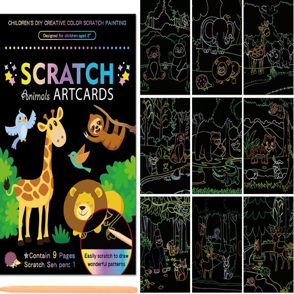 🌈DIY Colourful Magic Scraping Scratch Art Drawing Paper🌈