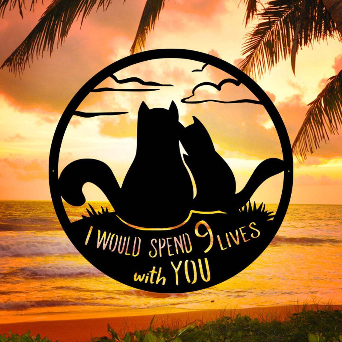 🔥Hot Sale 50% OFF 😻 9 Lives Together Wall Art