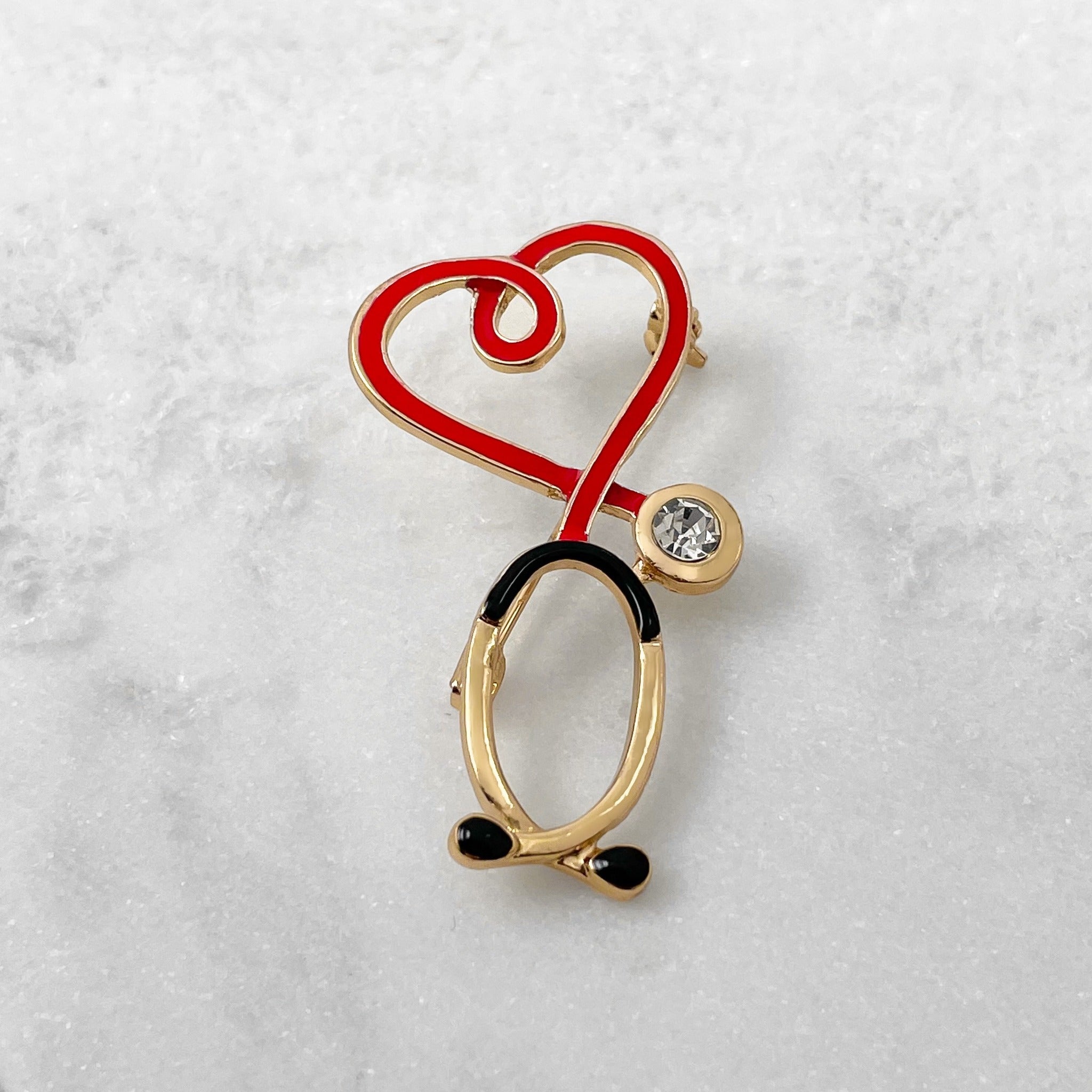 Stethoscope Heartbeat Pin
