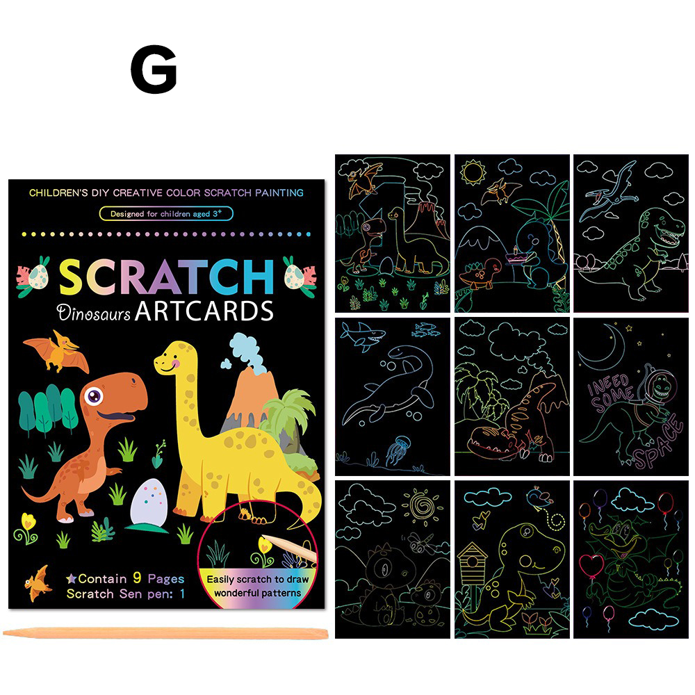 🎨DIY Paint Scraping Magic Scratch Paper Art Cards 🌈