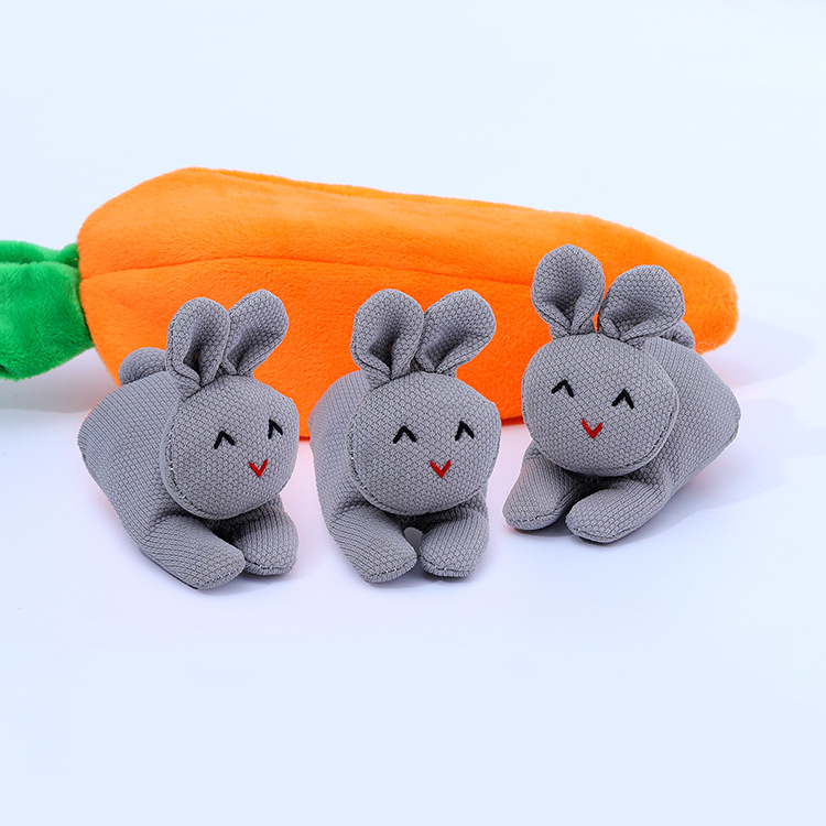 🎁Early Easter Sale- 50%OFF🎁Hide-and-Seek Bunnies in Carrot Pouch