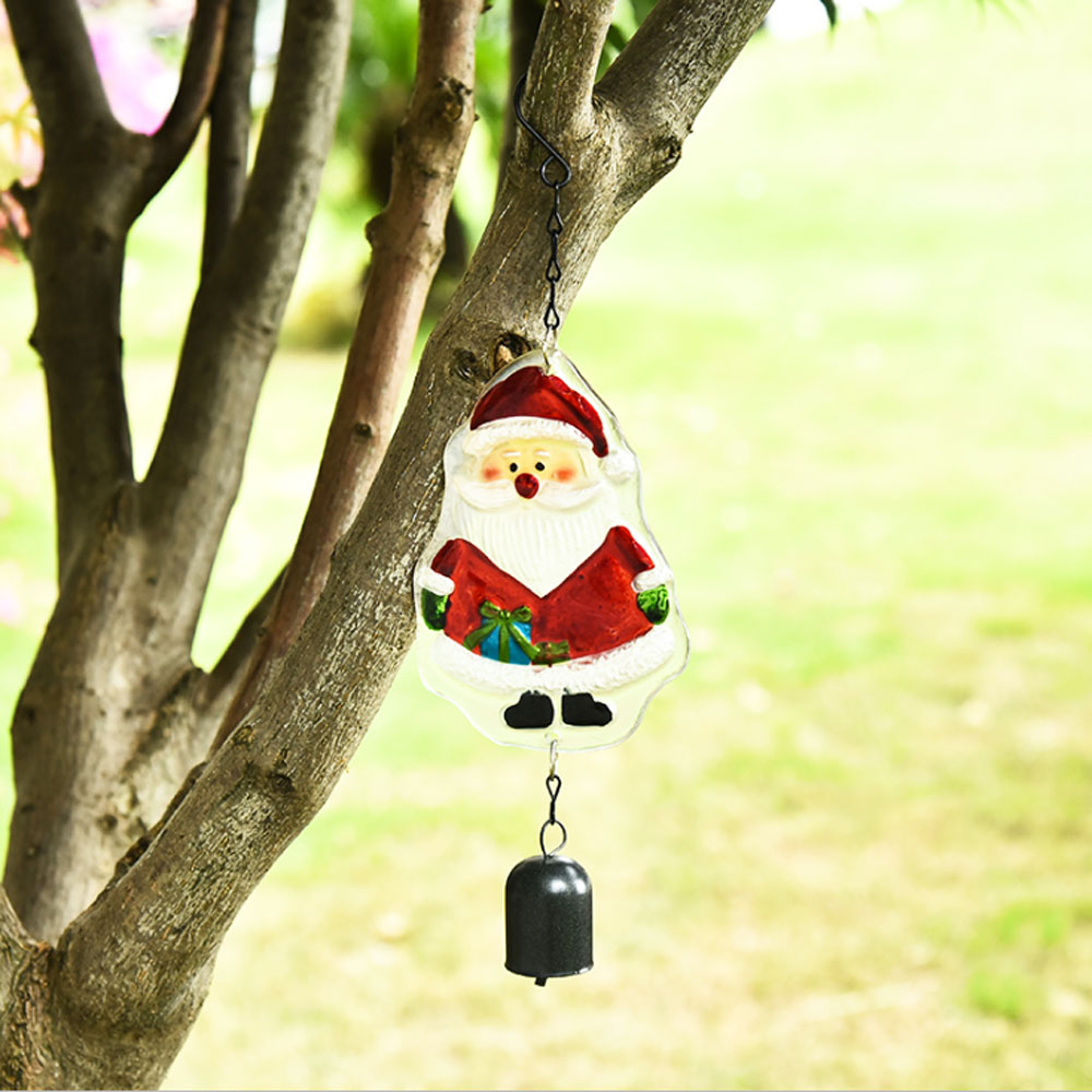 Cute Christmas Wind Chimes Wrought Iron Hang Pendant