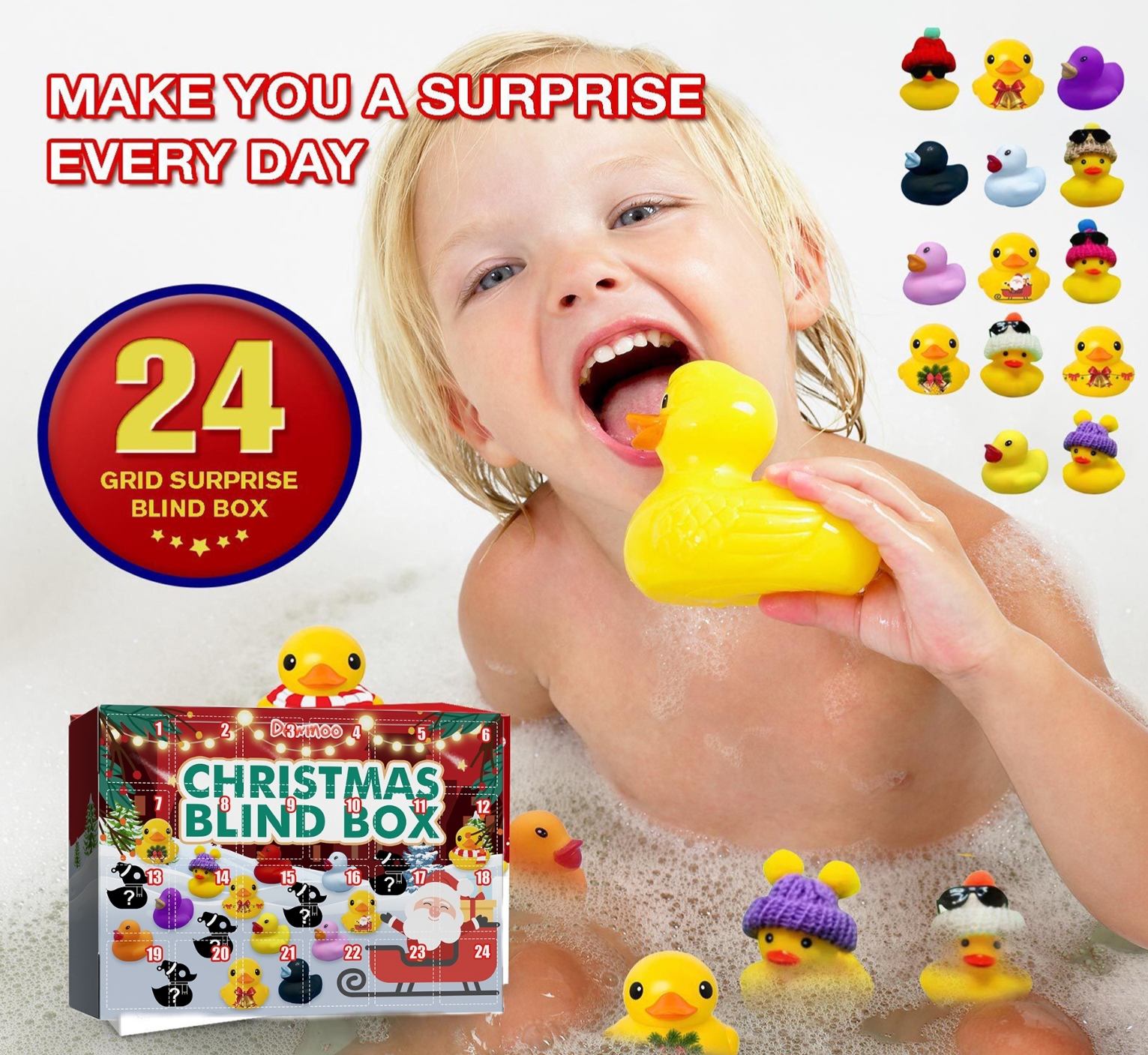 🎅Christmas  hot saler🎁 - 🦆24 Rubber Ducks Blind Box  Gift  🔥  (BUY 2 Free Shipping)