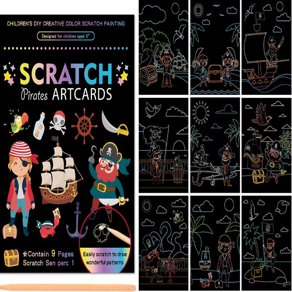 🌈DIY Colourful Magic Scraping Scratch Art Drawing Paper🌈