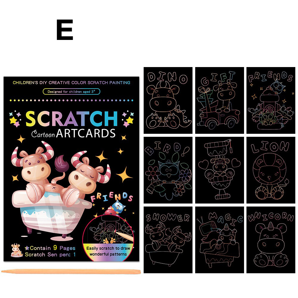 🎨DIY Paint Scraping Magic Scratch Paper Art Cards 🌈