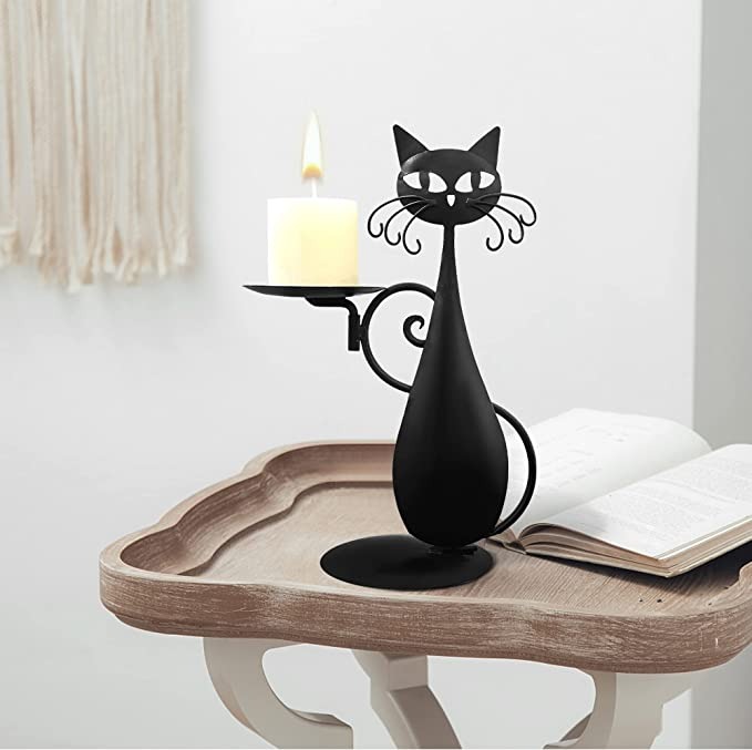 😺Black Cat Candle Holder