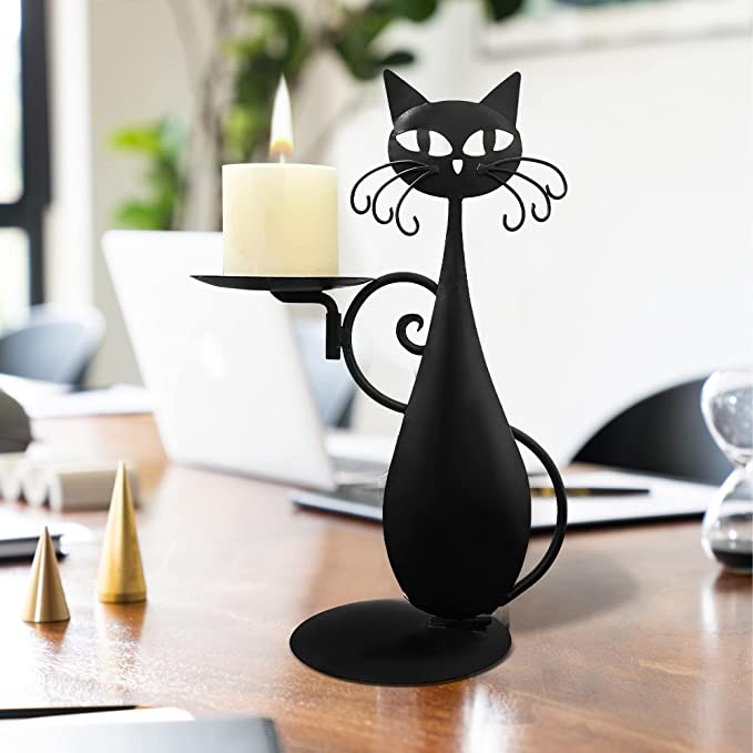 😺Black Cat Candle Holder