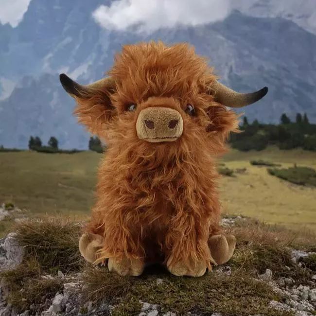 🐂Eco-Friendly Scottish Highland Cow Soft Plush Toy