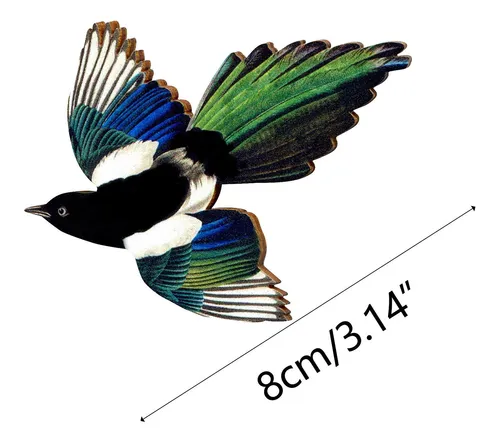 Whimsical wooden brooch pin "BIRD OF PASSAGE" gothic funny gift