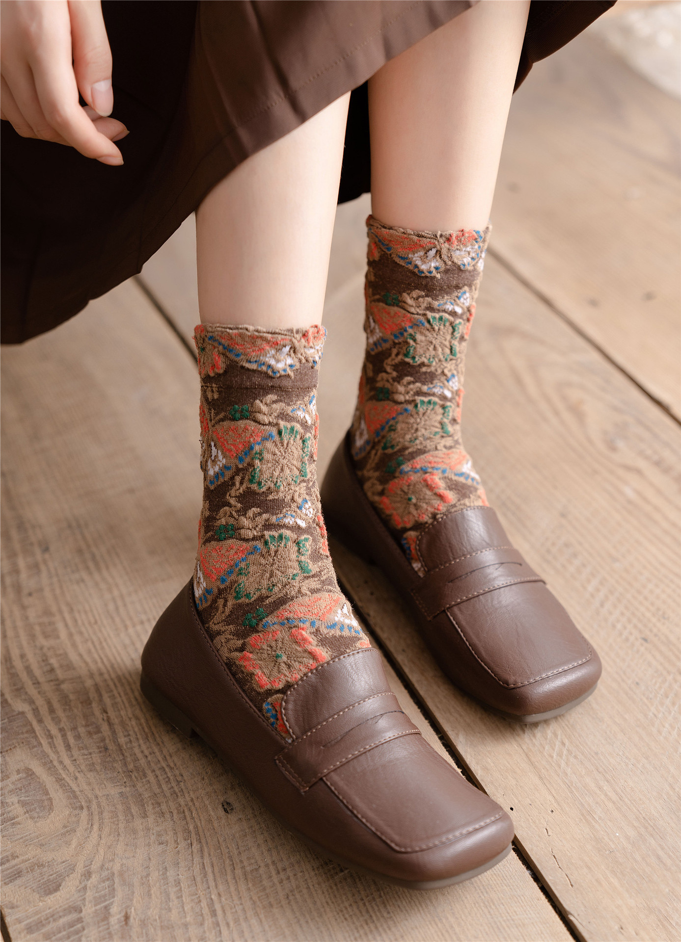 🎉Hot Sale 45% OFF🦋Vintage Butterfly Embossed Women Socks