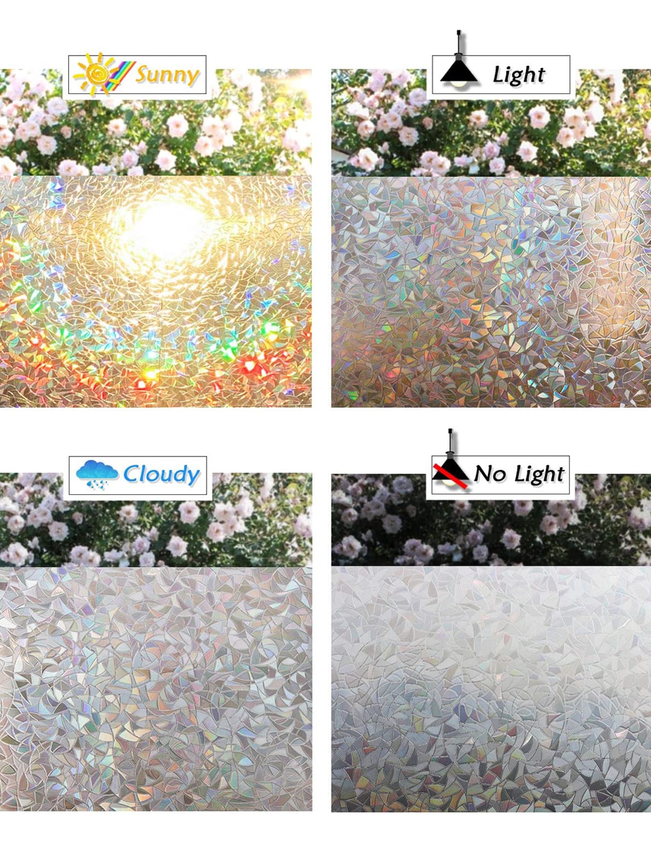 🌈Rainbow Film Anti-light Window Glass Sticker