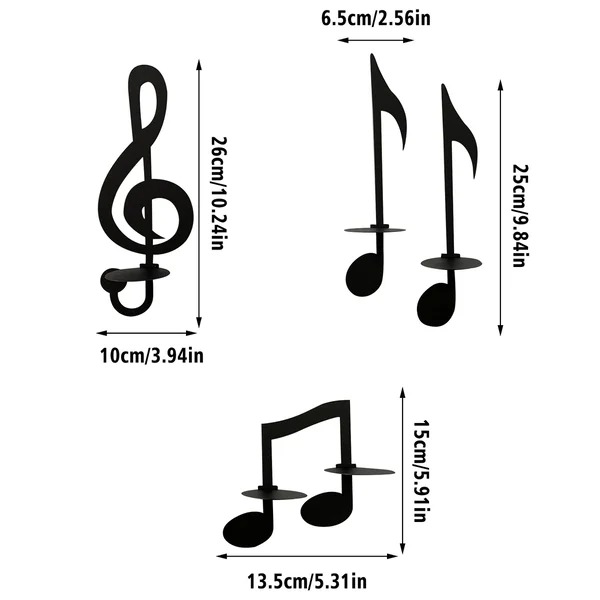 🔥HOT-49%OFF🔥Black Music Note Wall Sconce💡
