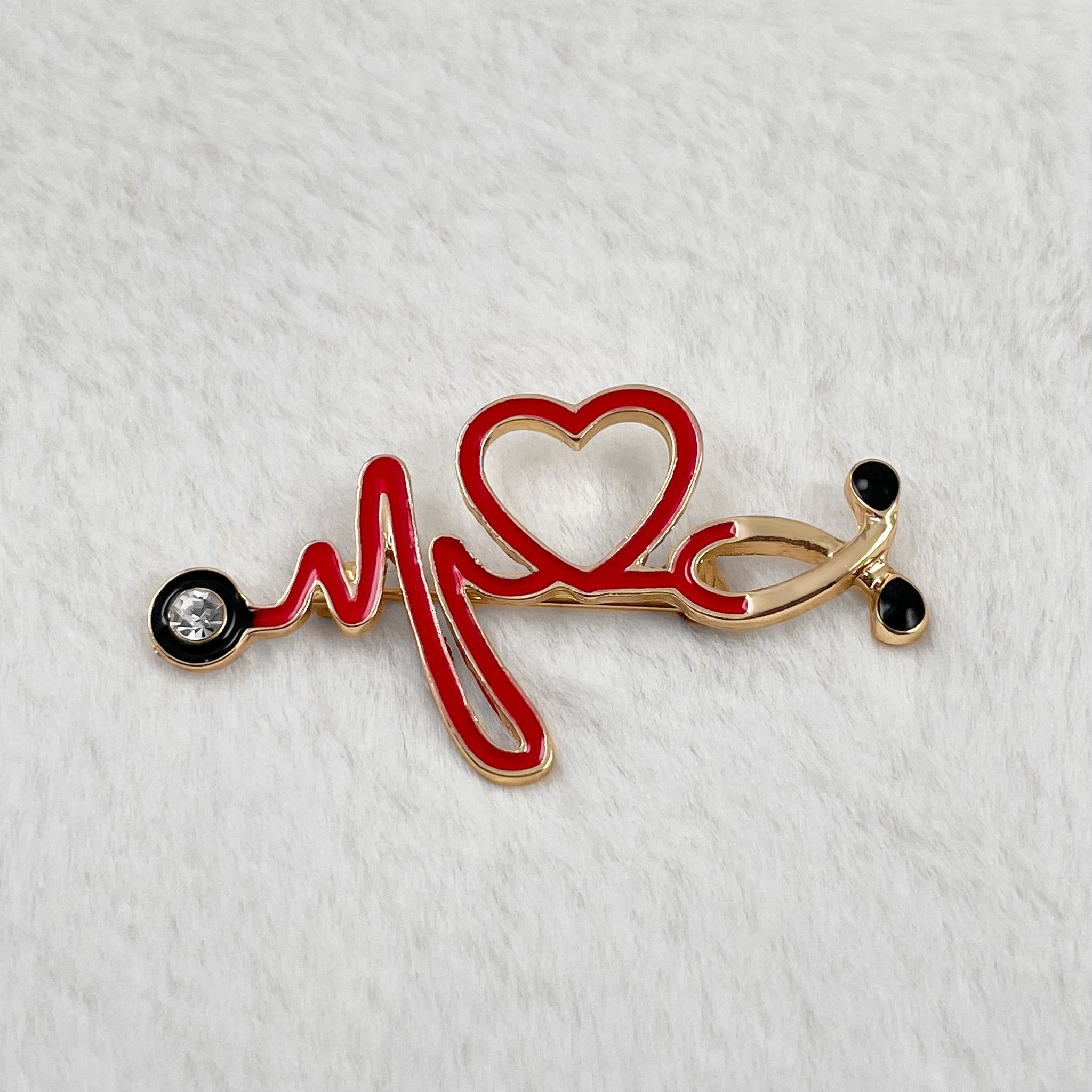 Stethoscope Heartbeat Pin