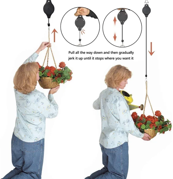🔥💥Blowout Sale 49% OFF💖🌳Plant Pulley Set For Garden Baskets Pots,