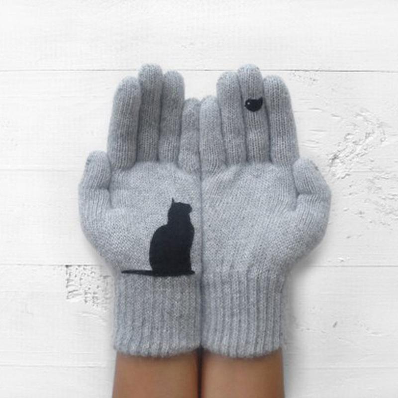 🎁Warm Gift-🐱Cat Fan Woolen Gloves
