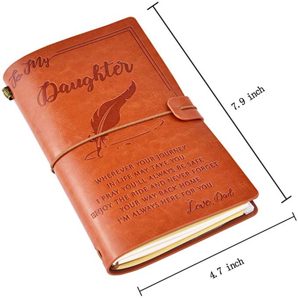 Best Gift-Leather Writing Journal with Inspirational Quotes