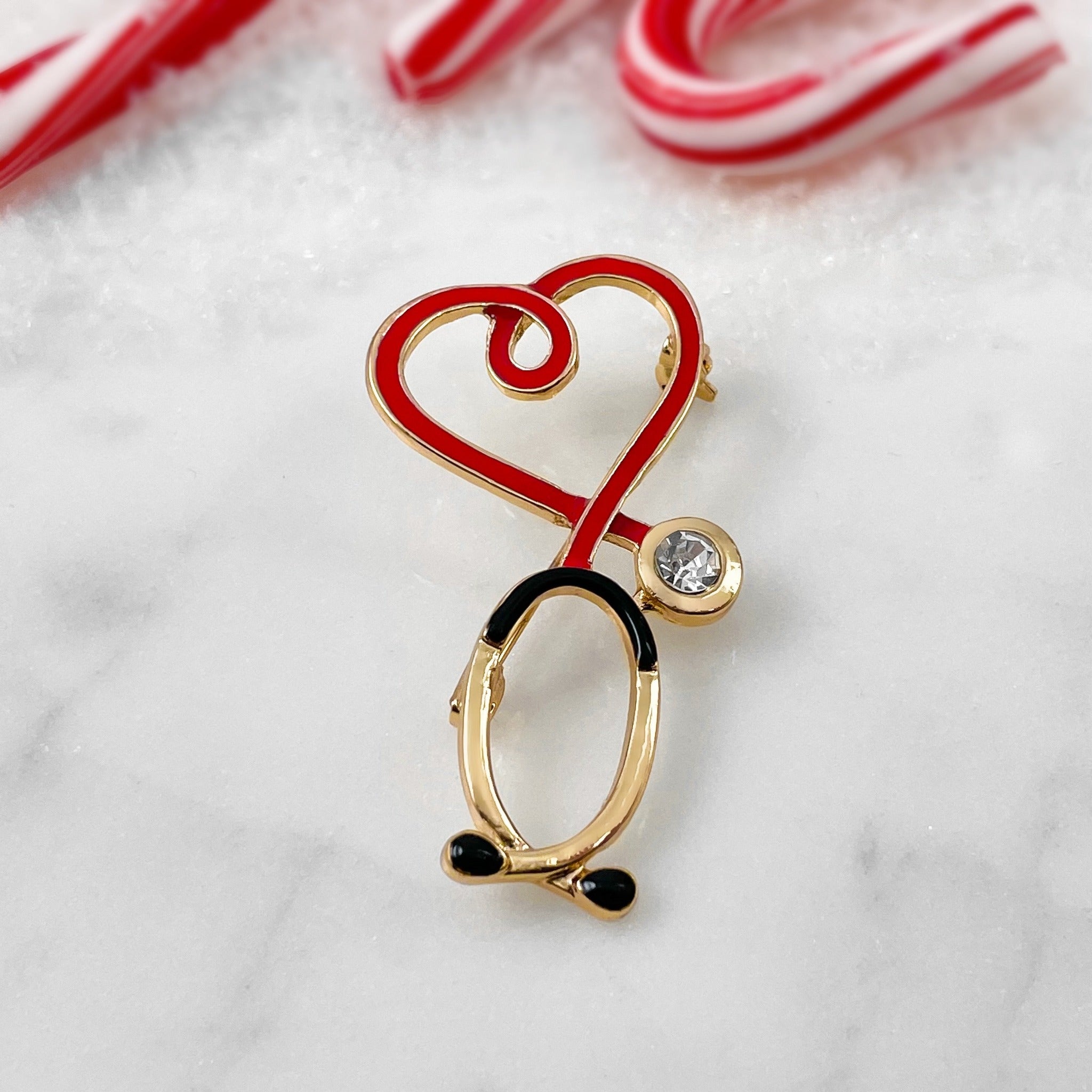 Stethoscope Heartbeat Pin