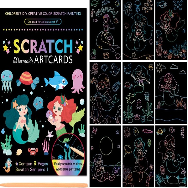 🌈DIY Colourful Magic Scraping Scratch Art Drawing Paper🌈