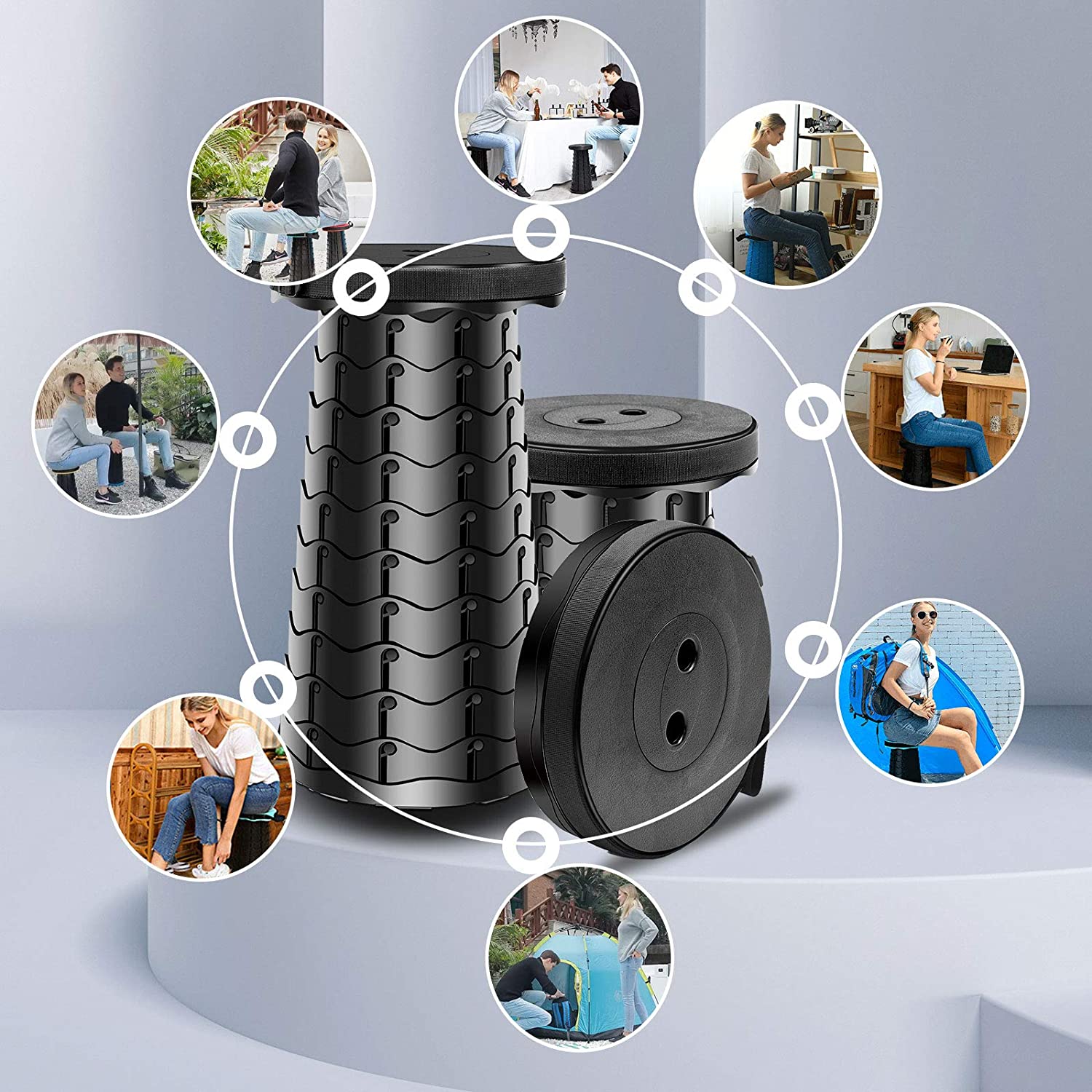 🎁New Year Hot Sale-30% OFF💥 2022 Upgraded Retractable Folding Stool