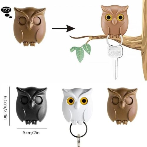 Cute Night Owl Magnetic Wall Key Holder