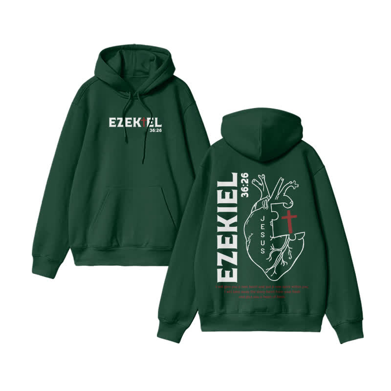 Unisex Ezekiel 36:26 Print hoodie - Green - US16-18(2XL) - image 7