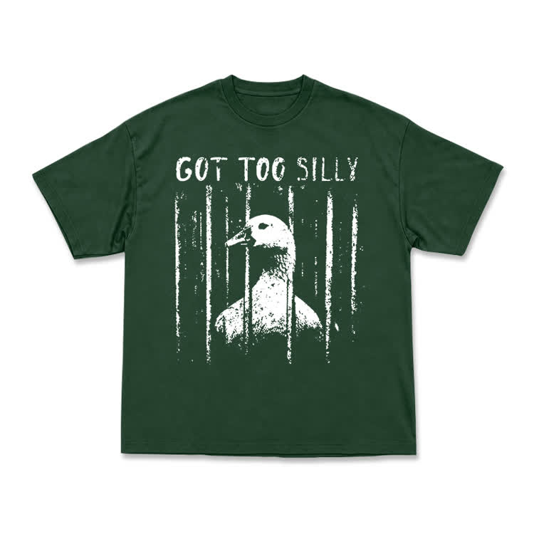 Street Distressed Goose Graphic T-Shirt - Green - US16-18(2XL) - image 11
