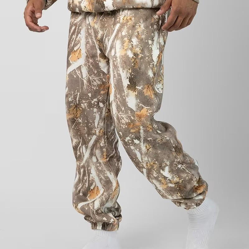 Dead Leaves Camouflage Print Causal Pants - image 4