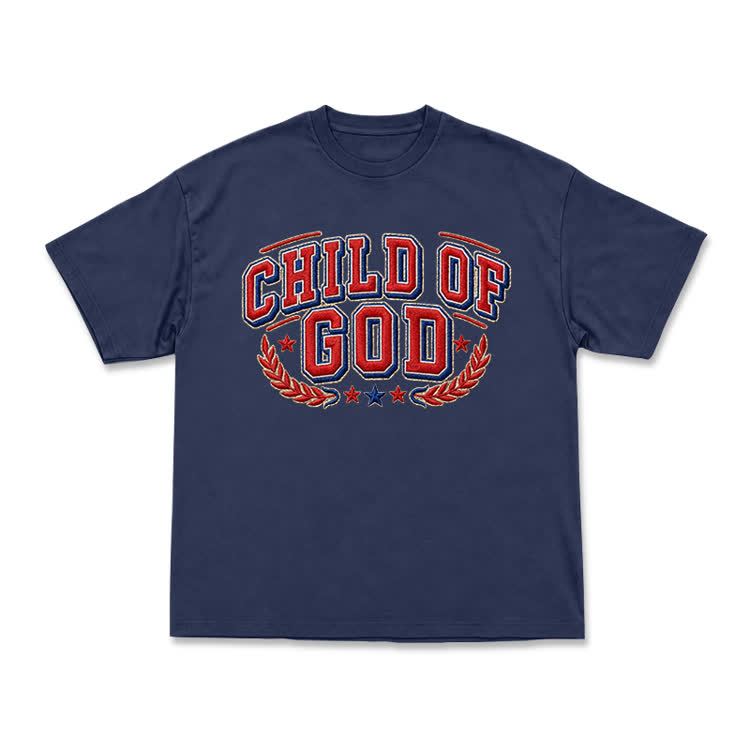 Child of God Varsity Crest T-Shirt - Navy Blue - US16-18(2XL) - image 13