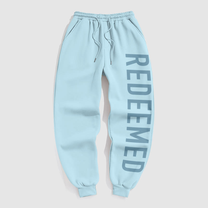 Unisex Redeemed Galatians 2:20 Print Pants - Light Blue - US16-18(2XL) - image 4