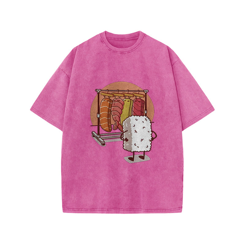 Unisex 100% Cotton Which One Should I Wear Today Print Acid Washed T-shirt