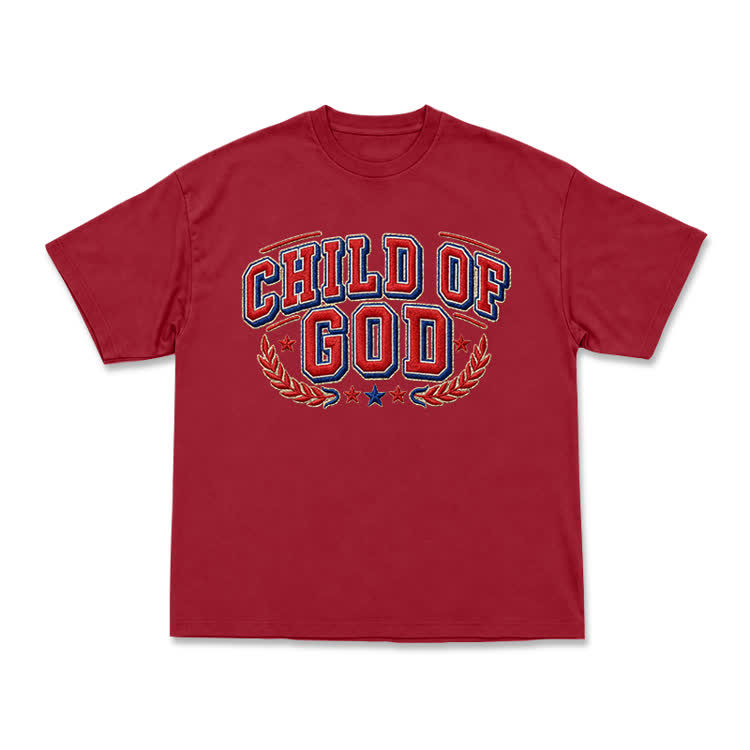 Child of God Varsity Crest T-Shirt - Red - US16-18(2XL) - image 11
