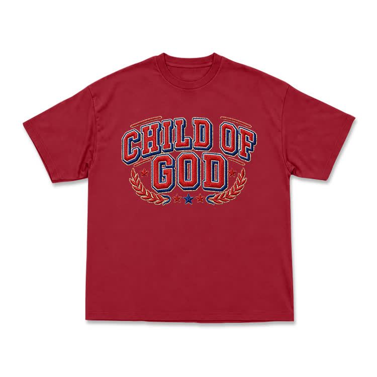 Child of God Varsity Crest T-Shirt - Red - US16-18(2XL) - image 11