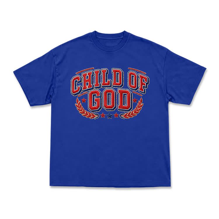Child of God Varsity Crest T-Shirt - Blue - US16-18(2XL) - image 9